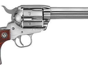 Ruger Vaquero .357 Magnum 5.5-inch high-gloss stainless revolver with hardwood grips