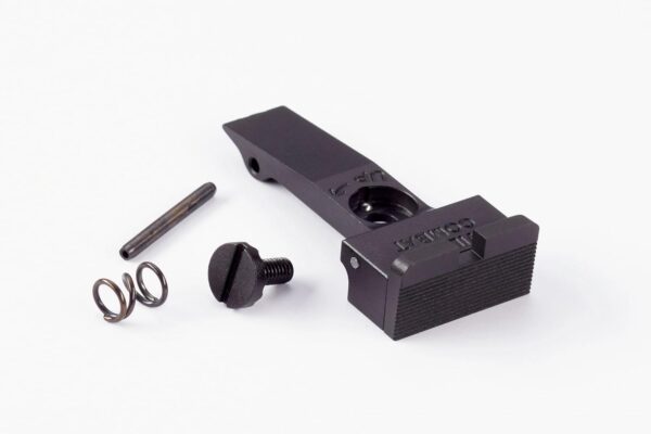 WC1034SQ 1 Wilson Combat Rear Sight for Colt 2020 Python/Anaconda Adjustable Serrated Blade Black with Square Notch