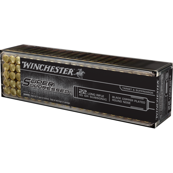 WNSUP22LR 1 Winchester Super-X Subsonic Rimfire Ammunition .22 LR 45 gr. LRN 1090 fps 100/ct