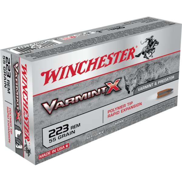 WNX223P1 Winchester Varmint X Rifle Ammunition .223 Rem 55 gr. PT 3240 fps 20/ct