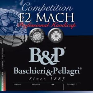 B&P F2 Mach Professional Handicap Shotshells 12 ga 2-3/4" 1oz 1250 fps #8 25/ct