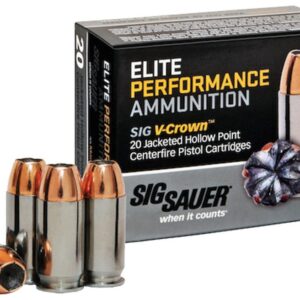 Sig Elite V-Crown Handgun Ammunition .40 S&W 180 gr JHP 985 fps 20/ct