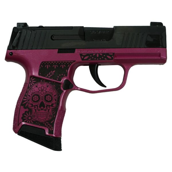 XI681228SKP 1 Sig Sauer "Sugar Skull-Medusa Pink" P365 Optic Ready Handgun 9mm Luger 10rd Magazines(2) 3.1" Barrel X-RAY 3 Sights