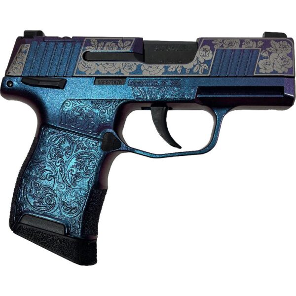 Sig Sauer P365 "Guns & Roses Mongoose Purple" optic-ready 9mm handgun with X-RAY3 sights
