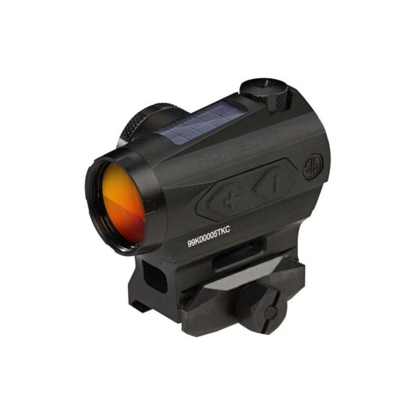 XISOR43032 1 Sig Sauer ROMEO4T Tactical Solar Powered 1x20mm Red Dot Sight 1 MOA Red Dot Ballistic CirclePlex Illuminated Black