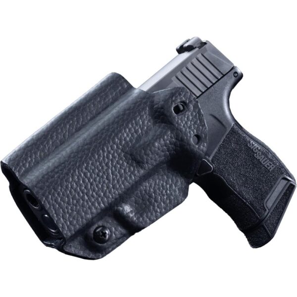 XJH3SIG1BLK2 1 Mission First Tactical Leather Hybrid IWB/OWB Holster for Sig Sauer P365 Black Ambi