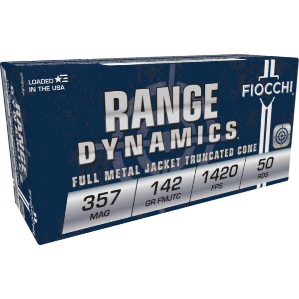 XN357F 1 Fiocchi Pistol Shooting Dynamics Handgun Ammunition .357 Mag 142 gr FMJ 1420 fps 50/box