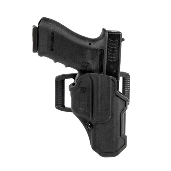 XO4107 1 10 Blackhawk T-Series Level 2 Compact Holster for S&W M&P Shield 9/40 & M&P9 Shield Plus Black RH