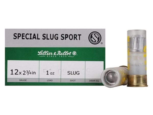 ZYSB12SLUG Sellier & Bellot Shotgun Ammunition 12 ga 2 3/4" 1 oz Slug 25/ct