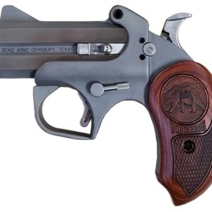 Bond Arms Grizzly 45LC/.410 3 inch stainless double-barrel derringer with extended rosewood grips