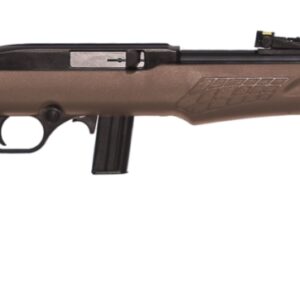 Rossi RS22 .22 LR semi-automatic rifle 18 inch barrel brown Monte Carlo synthetic stock matte black finish