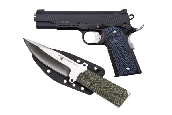 de1911g10kebbc scaled MAGNUM RESEARCH DE 1911 10MM 5" BLK W/KNIFE