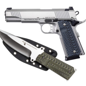Magnum Research 1911G .45 ACP stainless 5.05 inch pistol with included 1911 knife and two magazines