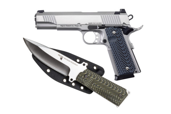 de1911gsskd428 scaled MAGNUM RESEARCH DE 1911 45ACP 5" SS W/KNIFE