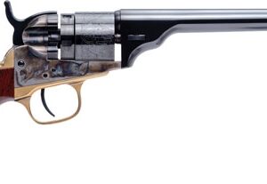 Cimarron 1862 Pocket .380 ACP revolver with case-colored frame and walnut grip