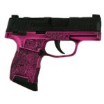 p365 9mm 3.1in striker x ray 3 10rd optic ready manual safety filigr.psd 0002 right Sig Sauer P365 Exclusive "Pink Filigree" Handgun 9mm Luger 10rd Magazine(2) 3.1" Barrel Manual Safety X-RAY 3 Sights Optic Ready