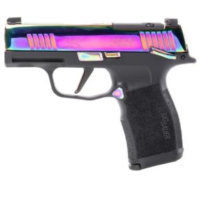 Sig Sauer P365X 9mm with rainbow titanium optic-ready slide and black XSeries grip module