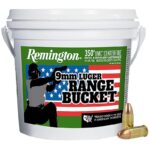 remington umc range bucket ammunition 9mm luger 115 gr mc 1145 fps 350ct RT23635 Remington UMC "Range Bucket" Ammunition 9mm Luger 115 gr MC 1145 fps 350/ct