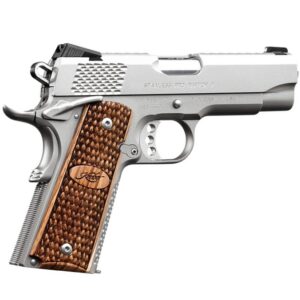Kimber Stainless Pro Raptor II 9mm 4 inch stainless 1911 pistol with zebrawood grips