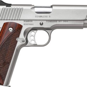 Kimber Stainless II 10mm 5in stainless 1911 pistol with rosewood grips
