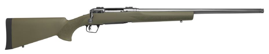 Savage 110 Trail Hunter 7mm Rem Mag 24 inch threaded barrel OD green Hogue overmold stock