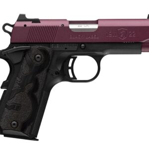 Browning 1911-22 Black Label Compact .22 LR with Black Cherry Cerakote slide and black laminate grips