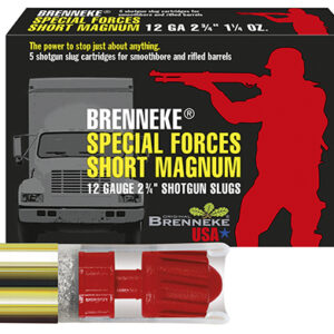 Brenneke SL122SFM SFSM Home Defense 12Gauge 2.75" 1 1/4oz Slug Shot 5 Per Box/50 Case