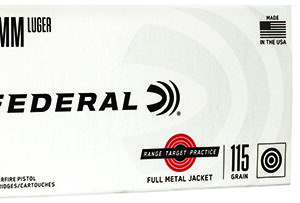 Federal RTP9115 Range & Target  9mmLuger 115gr Full Metal Jacket 50 Per Box/20 Case