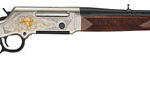 107376 Henry H014WL308 Long Ranger Wildlife 308 Win Caliber with 4+1 Capacity, 20" Blued Barrel, Nickel-Plated 24K Gold Inlay Engraved Elk Metal Finish & American Walnut Stock, Right Hand (Full Size)