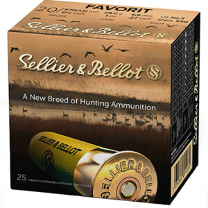 Sellier & Bellot SB20BSA Hunting  20 Gauge 2.75" 12 Pellets 1 oz 2 Shot 25 Bx/ 10 Case