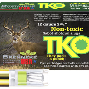 Brenneke SL122TKO TKO  12Gauge 2.75" 2/3oz Slug Shot 5 Per Box/50 Case