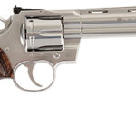 119658 Colt Mfg PYTHONSP6WTS Python 38 Special/357 Mag 6 Shot 6" Stainless Vent Recessed Target/Vent Rib Barrel, Cylinder & Frame, Walnut w/Colt Medallion Grip