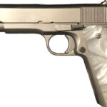 119660 Rock Island 56418 GI Standard FS *CA Compliant 45 ACP Caliber with 5" Barrel, 8+1 Capacity, Overall Matte Nickel Finish Steel, Beavertail Frame, Serrated Slide & Mother of Pearl Grip