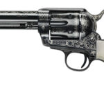 125974 Pietta GW45LLE434NMUI 1873 GW2 Liberty 45 Colt (LC) 6 Shot, 4.75" Blued Engraved Steel Barrel, Cylinder, Frame & Hammer, Ultra Ivory Grip w/Engraved Liberty Eagle