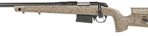 Bergara B-14 HMR .308 Win left-hand rifle with 20 inch threaded barrel and brown/black molded mini-chassis stock