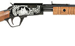 147907 Rossi RP22181WDEN16 Gallery Full Size 22 LR 15+1, 18" Polished Black Steel Barrel Polished Black w/Father And Son Hunting Scene Engraving Steel Receiver, Hardwood Fixed Stock, Right Hand