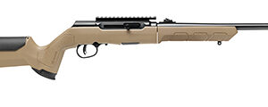 Savage A22 Takedown .22 LR 18in FDE takedown rifle side view
