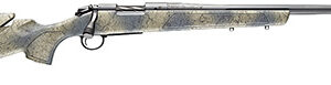 Bergara B-14 Wilderness Sierra rifle Sniper Gray Cerakote on synthetic wilderness camo stock with Omni muzzle brake