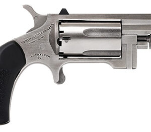 North American Arms Sentinel mini revolver stainless with black rubber grip and XS white-dot sights