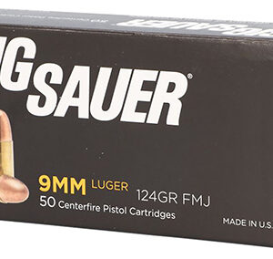 Sig Sauer E9MMB250 Elite Ball  9mm Luger 124 gr Full Metal Jacket 50 Per Box/ 20 Case