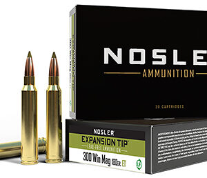 Nosler 40038 E-Tip  300 Win Mag 180 gr E Tip Lead Free 20 Per Box/ 10 Case