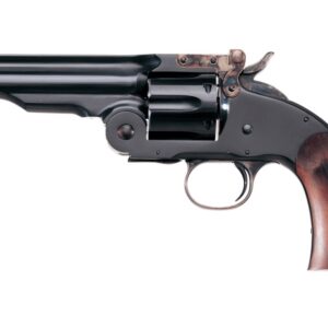 Taylors and Company Schofield Second Model .38 Special revolver with 5-inch barrel, blued finish and walnut grips