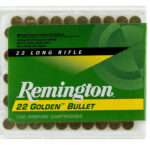 66127 Remington Ammunition 21276 Golden Bullet 22 LR 40 gr Plated Lead Round Nose 100 Per Box/ 50 Cs