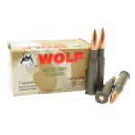 7.62x54r Wolf Military Classic Rifle Ammunition 7.62x54R 148gr FMJ 2740 fps 20/ct