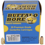 80747 Buffalo Bore Ammunition 27C20 Personal Defense Strictly Business 380ACP +P 90gr Jacketed Hollow Point 20 Per Box/12 Case