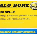 80752 Buffalo Bore Ammunition 20B20 Heavy Strictly Business 38Special +P 125gr Jacket Hollow Point 20 Per Box/12 Case