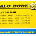 80757 Buffalo Bore Ammunition 19C20 Heavy Strictly Business 357Mag 158gr Jacket Hollow Point 20 Per Box/12 Case