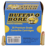 80759 Buffalo Bore Ammunition 19D20 Heavy Strictly Business 357Mag 125gr Jacket Hollow Point 20 Per Box/12 Case