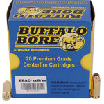 80760 Buffalo Bore Ammunition 21B20 Heavy Strictly Business 10mmAuto 180gr Jacket Hollow Point 20 Per Box/12 Case