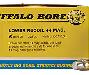 Buffalo Bore Ammunition 4E20 Low Recoil Strictly Business 44Rem Mag 255gr Hard Cast 20 Per Box/12 Case
